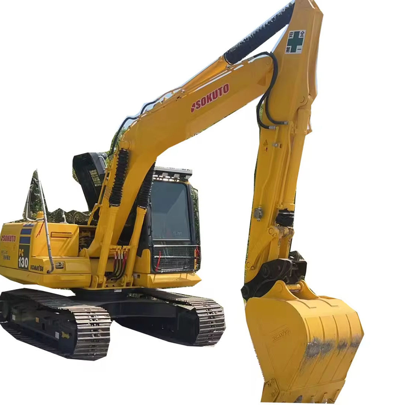 The crawler excavators 13 Ton second hand engineering machinery digger used Komatsu PC130 excavator for sale