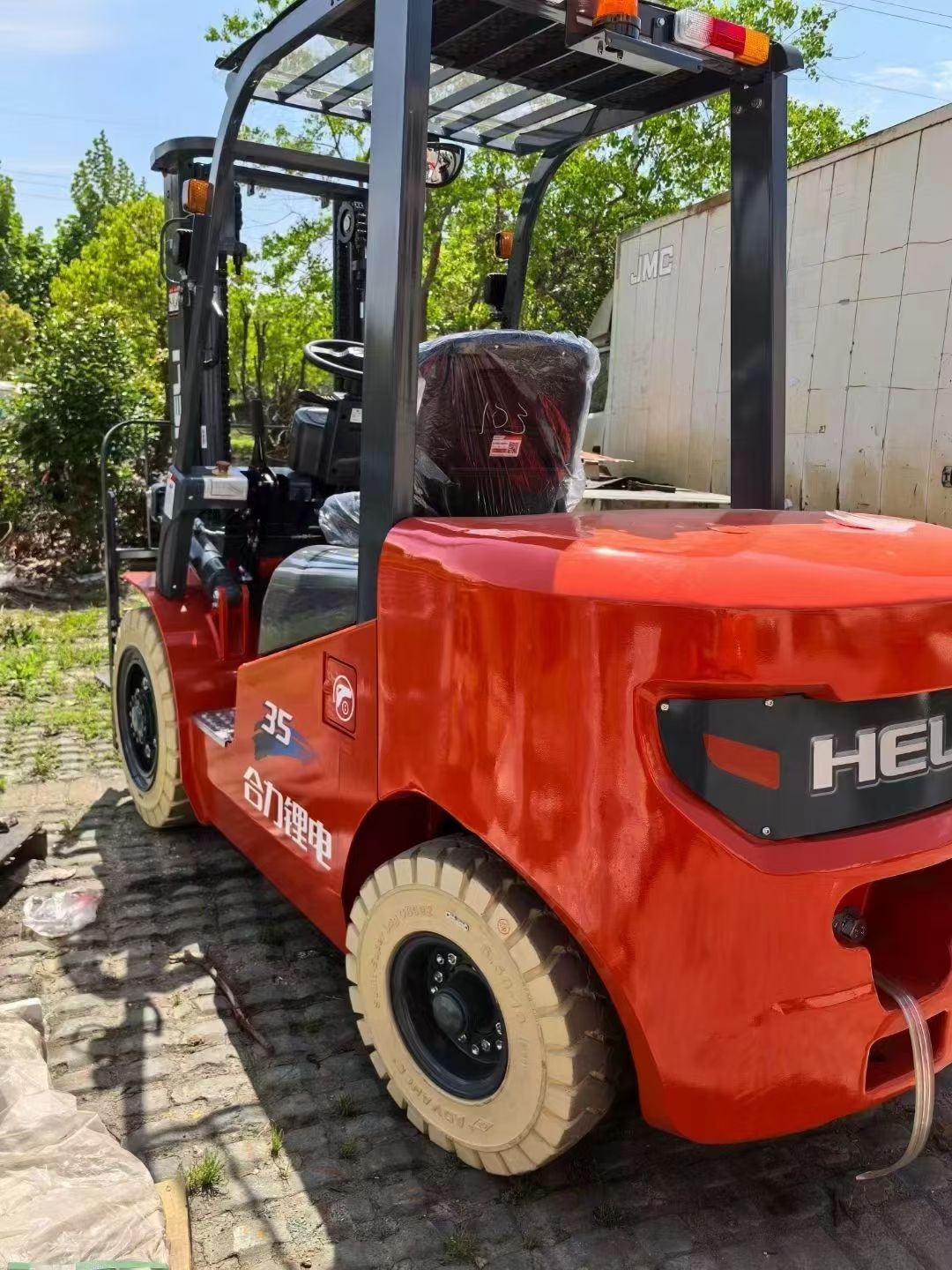 Secondhand China forklift Heli K35 diesel 3.5 ton diesel two mast used forklift cheap sale in stock