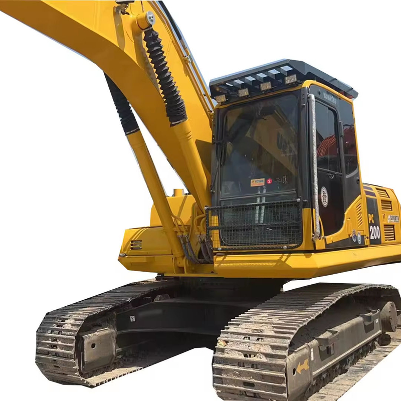Japan used diesel powered Komatsu excavator PC200-8N1 manual operation secondhand excavator