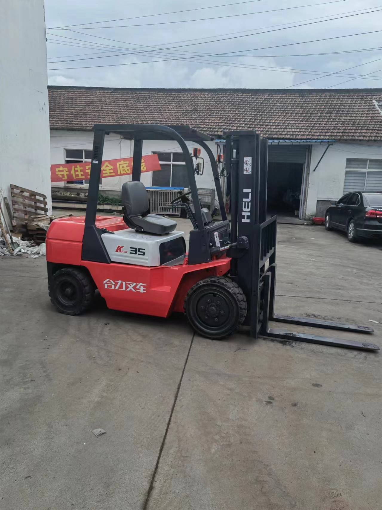 3.5ton used China HeLi forklift K35 or secondhand mini Multifunction excavator and forklft parts 3.5ton for sale