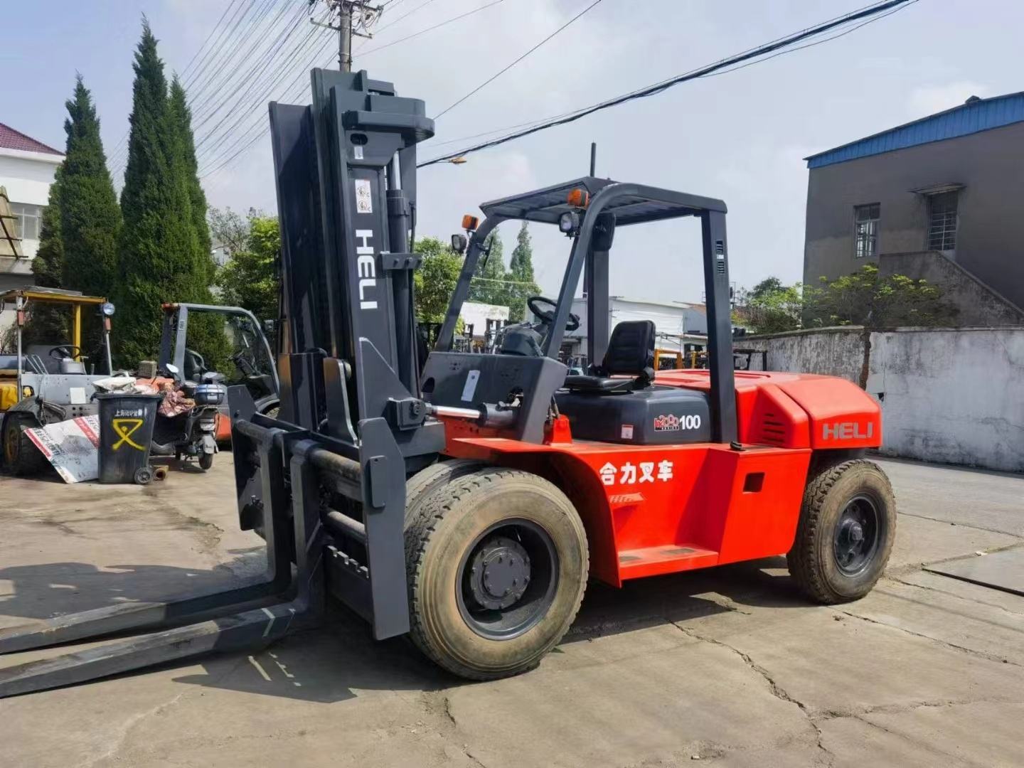 10ton used China HeLi folklifter COCD100 secondhand Multifunction excavator and folklft parts 10ton for sale