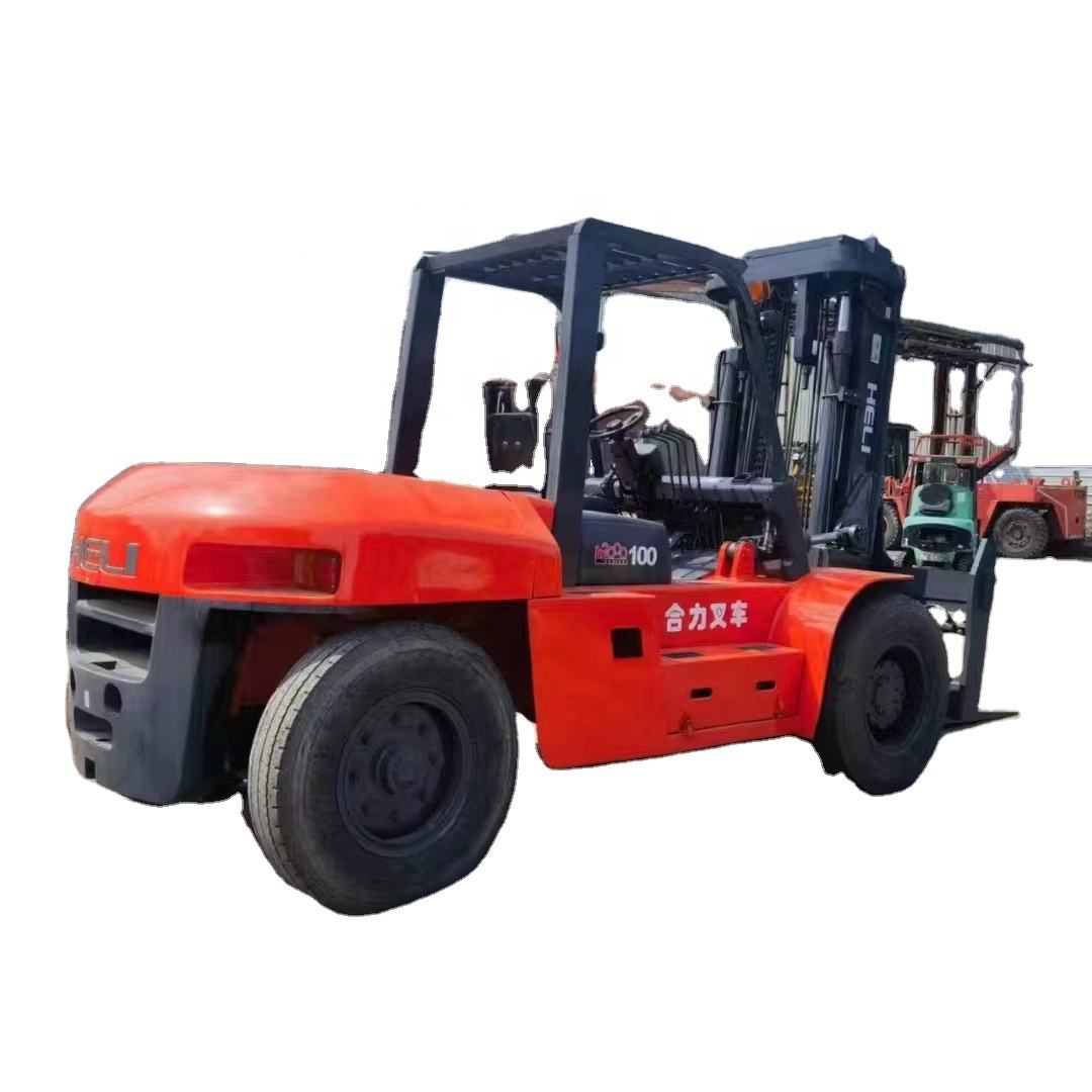 10ton used China HeLi folklifter COCD100 secondhand Multifunction excavator and folklft parts 10ton for sale